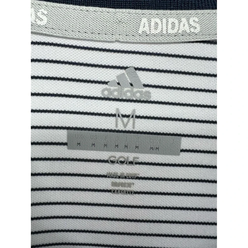 Adidas Golf Navy White Performance Polo Mens Medium